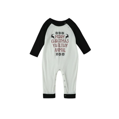 

LisenraIn Christmas Parent-child Printed Tops Pants Family Pajamas Xmas Sets