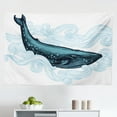thumbnail image 1 of Whale Tapestry, Hand Drawn Black and White Whales from Single Type Small and Big Image, Fabric Wall Hanging Decor for Bedroom Living Room Dorm, 2 Sizes, Black and White, by Ambesonne, 1 of 1