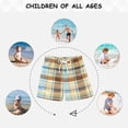 thumbnail image 6 of Brown Plaid Pattern Boys Swim Trunks Quick Dry Boy Swim Shorts for 3-14 Years, 6 of 8