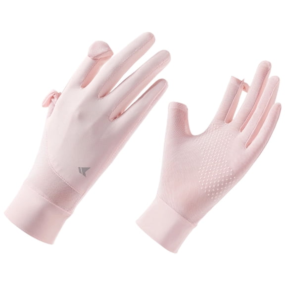Women'S Sun Gloves, Full Finger Ice Touchscreen Gloves, Uv Protection Driving Gloves for Travel Golfing Running, Breathable & Anti-Slip, A Pair of Sun Protection Gloves