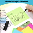 thumbnail image 4 of Dihmpor 800 Sheets(14Pads)Transparent Sticky Notes,Clear Sticky Notes,3" x 3" Translucent Sticky Notes Pads,See Through Sticky Notes for Book Annotation,Self-Adhesive and Colorful, 4 of 8