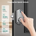 thumbnail image 2 of AkaGear Cerradura de puerta de entrada sin llave con control de aplicación - Cerradura de puerta con teclado electrónico con huella digital, cerraduras inteligentes para puerta delantera, bloqueo auto, 2 of 5