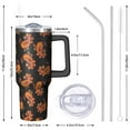 thumbnail image 3 of 40oz Stainless Steel Fall Tumbler - Double Wall Insulated, Leakproof Lid with Straw & Handle | Maple Leaf Design | Gift for Women, 3 of 5