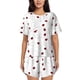 thumbnail image 1 of Balery Ladybugs Flying On Dotted Route Conjunto de Pijama para Mujer con Estampado, Dos Piezas de Manga Corta y Shorts, Ropa de Dormir Suave con Cuello Redondo y Bolsillos-X-Large, 1 of 6