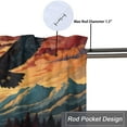 thumbnail image 5 of Eagle Kitchen Valance Curtains Forest Nature Autumn Colorful Sky Privacy Decorative Rod Pocket Short Window Valance Curtains 54 by 18 in, 1 Panel, 5 of 6