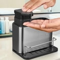 thumbnail image 3 of Dispensador de jabón de fregadero de cocina 3 en 1 soporte de esponja antióxido fregadero de acero inoxidable almacenamiento estante de drenaje, 3 of 6
