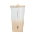 thumbnail image 5 of Taza de vacío de acero inoxidable 304, taza de café con pajita degradada, gran capacidad, taza de hielo para mantener el frío, 5 of 5