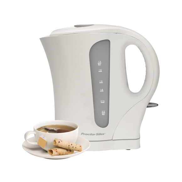 Bouilloire électrique sans fil Proctor Silex de 1,7 L, 1500 W, blanche – K4090PS