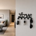 thumbnail image 5 of Love Pattern Metal Wall Mount Hooks, 5 Hooks Decorative Key Stand, Storage Organizer for Entryway, Bedroom, Office Daily Home Organization Decoration, 5 of 6