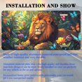 thumbnail image 3 of 1 Pcs 2D Flat License Plate Covers & Frames, A Lion Among Butterflies For Decorative Front, Waterproof For Decoration Aluminum License Plate Covers & Frames Cover For Men Women, 12" X 6", 3 of 7