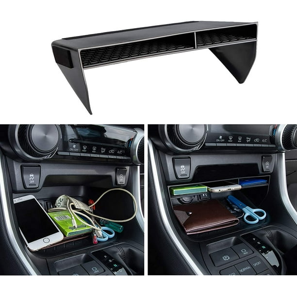 Organizador de consola central compatible con Toyota RAV4 2021 2020 2019, bandeja de inserción de material ABS, caja de almacenamiento secundaria de cambio de marchas, diseño mejorado Jormftte WRMH-946