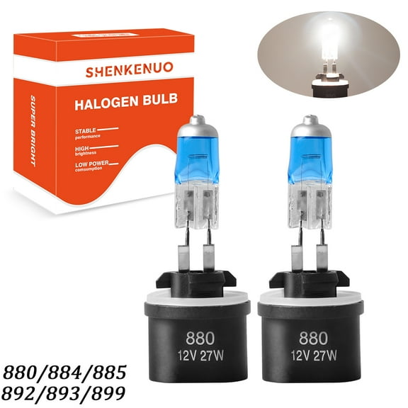 HMCYCI Halogen Headlight Bulb Fog Light Kit 880 4200K Warm White For 1999-2003 Mitsubishi Galant