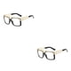 thumbnail image 3 of Sonducket Gafas de sol Marco cuadrado Gafas Visión clara Ojos Suministros Retro Alta definición Equipo al aire libre Gafas Negro Blanco Blanco negro 2piezas Sonducket CBP321246, 3 of 6