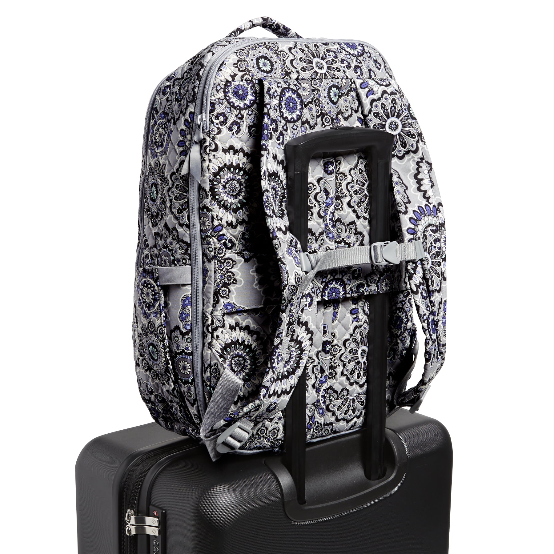 Black and white vera bradley backpack hotsell