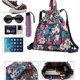 thumbnail image 5 of Drawstring Bag Backpack Lightweight Waterproof Drawstring Bag, Foldable Gym Bag for Shopping Trips, Suitable for Women, Men(Flowers), 5 of 5
