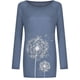 thumbnail image 3 of Top túnica de manga larga para mujer, blusa con estampado Floral de diente de león, camisetas casuales, camisetas, 3 of 4