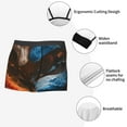 thumbnail image 3 of Xecao Red And Blue Fire Dragon F Print Men's Underwear Boxer Briefs Pack - Your ComfortSoft, Moisture-Wicking, and Breathable Choice for Men's Underwear-Large, 3 of 5