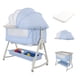 thumbnail image 1 of Cuna Plegable para Bebe con Mosquitero y Mecedora de Estructura de Acero Desmontable - Moises Colecho Cambiador de Altura Ajustable Multifuncional y Ruedas con Freno Azul, 1 of 5