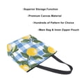 thumbnail image 3 of FORMRS Womens Canvas Tote Bag with Zipper Inner Pocket Shoulder Handbag, Light Blue Plaid, 3 of 7