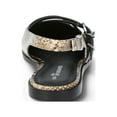 thumbnail image 3 of No Boundaries Women's Faux Leather Strappy Moto Flats, 3 of 5