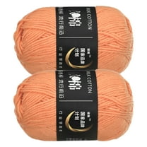 Uxcell Acrylic Yarn Skeins Soft Crochet Yarns for Knitting and Crocheting Craft Project Light Orange