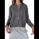 thumbnail image 1 of Cárdigan de Punto con Cuello Alto y Larga para Mujer, Moderno y Elegante, con Cremallera Frontal, Abrigo Extragrande para Otoño Gris L, 1 of 7