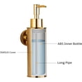 thumbnail image 4 of ABPETE Soap Dispenser Stainless Steel 304 Gold Wall Mount Liquid and Soap Dispenser Round for Kitchen and Bathroom, 4 of 8