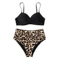 thumbnail image 3 of Mejor Belleza Mujer Traje de Baño de Moda Aumentar el tamaño 2 Piezas Tankini Tops de Bikini y Partes de Abajo Leopard Print S, 3 of 5