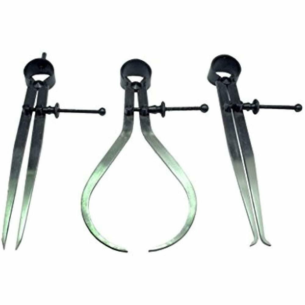 3 Pieces Spring Caliper Set Inside, Outside " Divider 8" Inch / 200