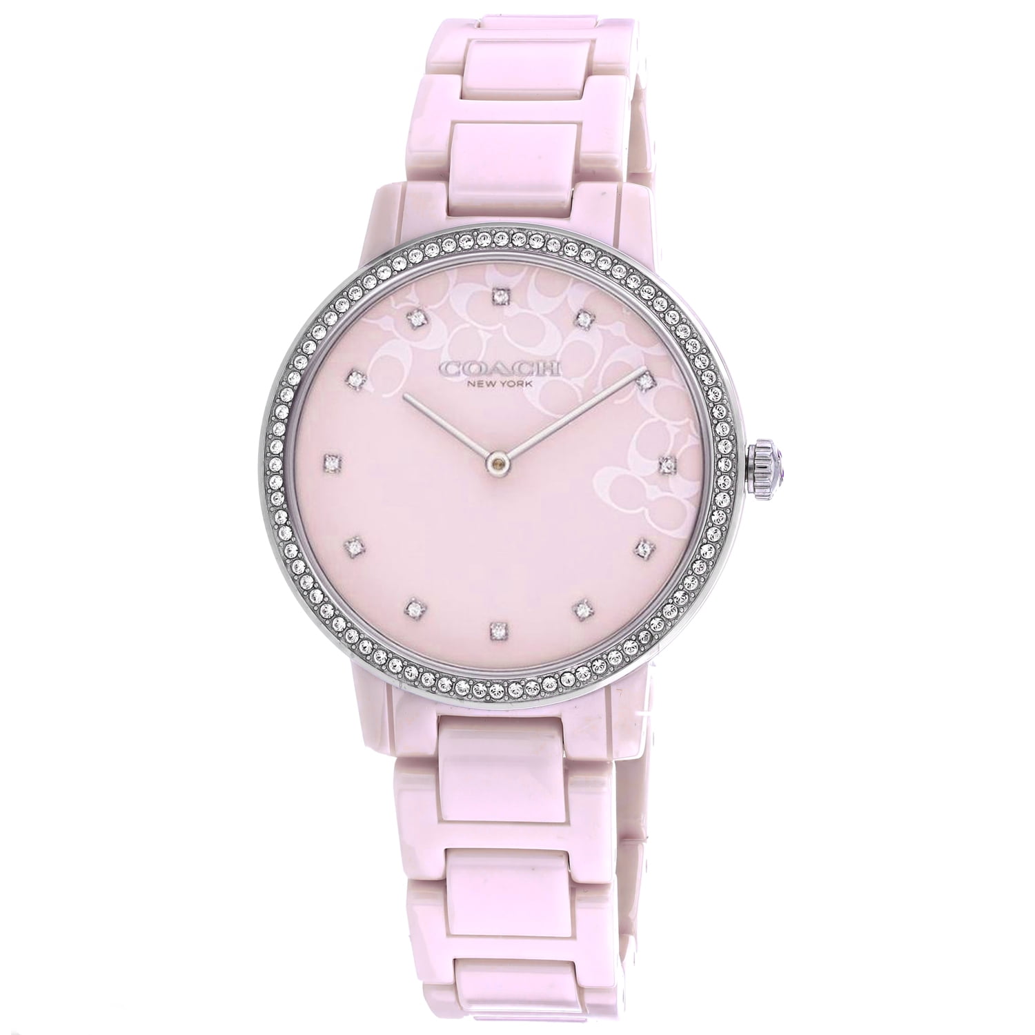 coach watch pink face