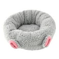 thumbnail image 4 of Cama de felpa suave para perros, ideal para gatos, cachorros y Pomerania. gris grande, 4 of 9