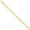 thumbnail image 1 of 14k Yellow Gold 7.5 Inch 5.5mm Hand Link Chain Bracelet Fancy H, 1 of 6