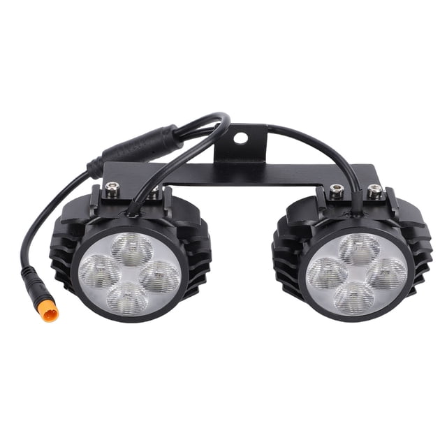 Luz Delantera De Doble Cabezal Para Patinete Eléctrico, Lámpara LED Impermeable Para Manillar De Patinete Eléctrico, Resistente Al Agua