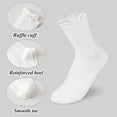 thumbnail image 4 of YooGuoGuo Womens Ankle Socks Ruffle Cotton Cute Frilly Trim Breathable Crew Ruffled Socks 6 Pack, 4 of 7
