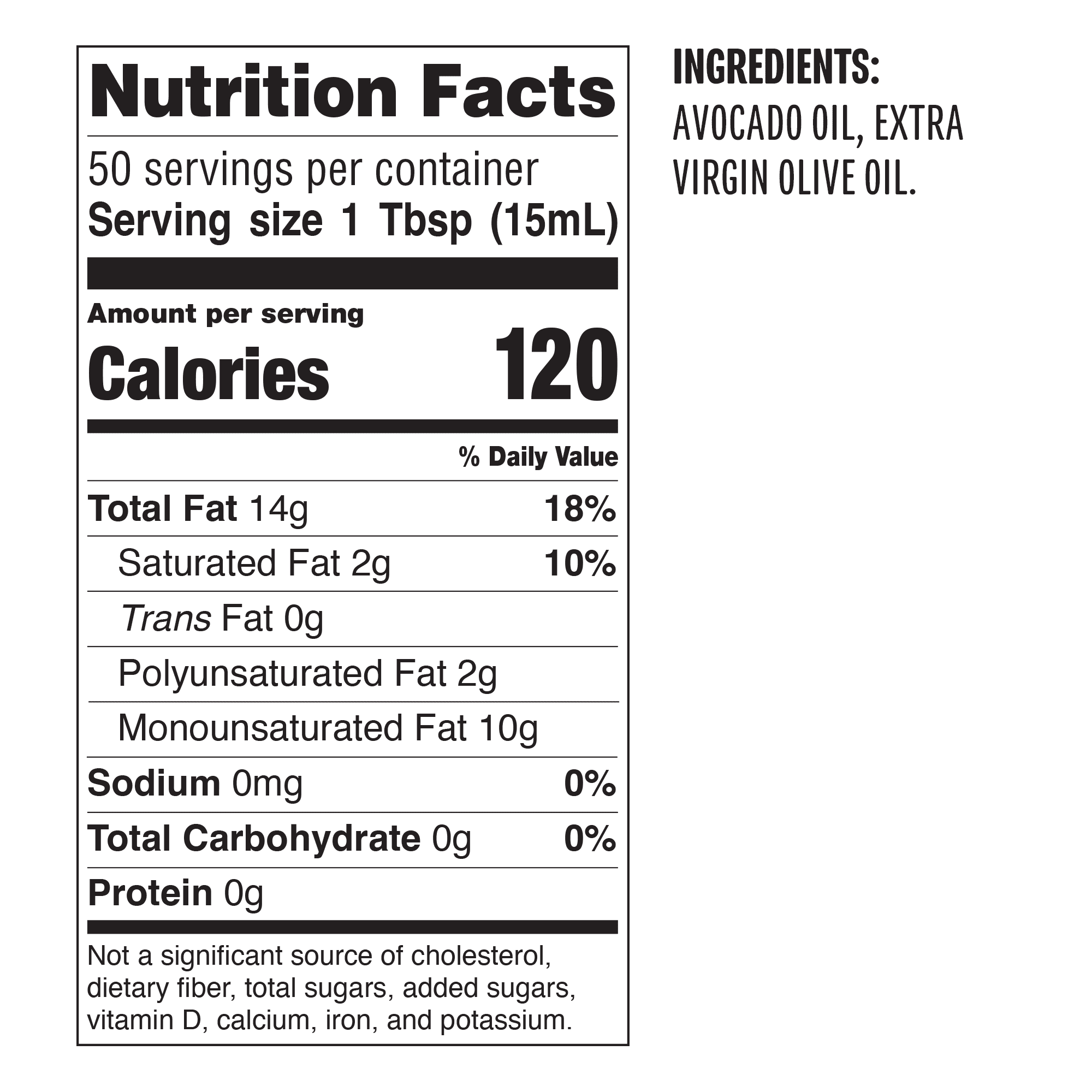 Chosen Foods Extra Virgin Olive Oil/Avocado Oil 50-50 Blend 750ml