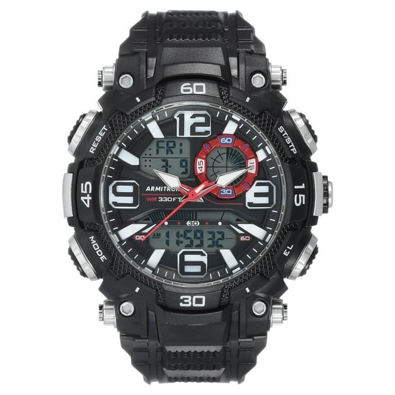 Armitron Men's Adult Casual Black Sport Wristwatch