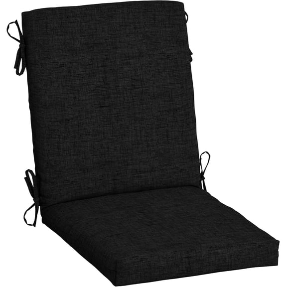 Outdoor Dining Chair Cushion, 20 x 20, Rain-Proof, Fade Resistant, Black Leala