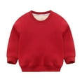 thumbnail image 2 of UACY Kids Cotton Sweatshirt Toddler Long Sleeve Crewneck Thin Light Weight Pullover Sweatshits for Boys and Girls (Red, 12-18 Months), 2 of 3