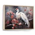 thumbnail image 2 of Designart "Redcrowed Crane China Art painting II" Animals Floater Framed Canvas Print, 2 of 7