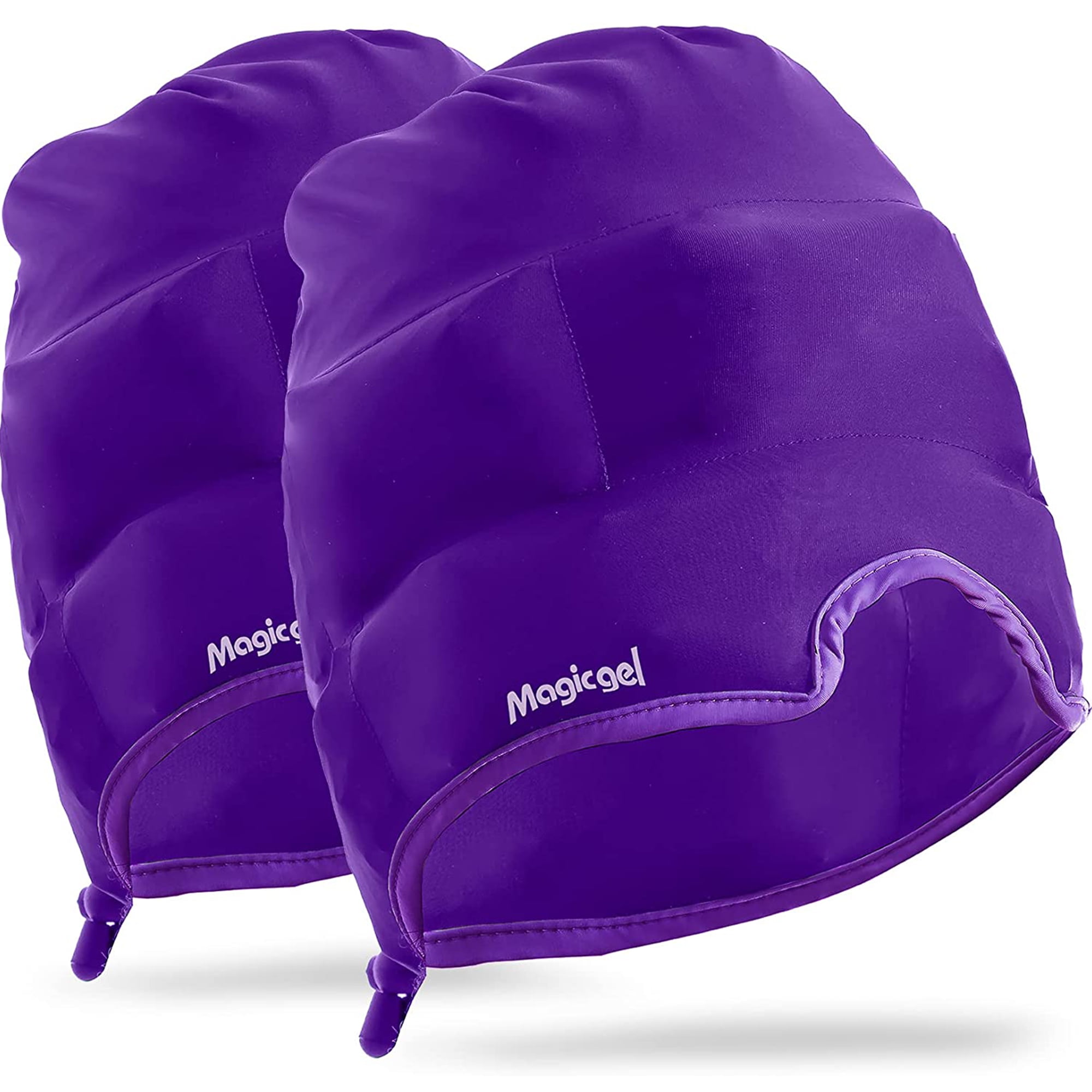 Magic Gel Migraine Ice Head Wrap Headache Relief Cap, 2Pack Purple