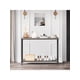 thumbnail image 5 of Industrial consola mesa: narrow entry mesa con almacenamiento estante y metal frame para sala de estar foyer, 5 of 8