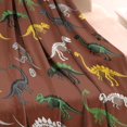thumbnail image 3 of Brown Cartoon Dinosaurs Fossils Pattern Blanket,Comfortable Soft Lamb Wool Throw Blanket,All Season,Warm Lightweight Blankets for Sofa Bed Couch Living Room Chair,30"x40", 3 of 4