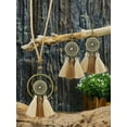 thumbnail image 3 of EOEMY 3Pcs Bohemian & Vintage Style Brown Palette Jewelry Set With Fringe & Flower-Default, 3 of 9