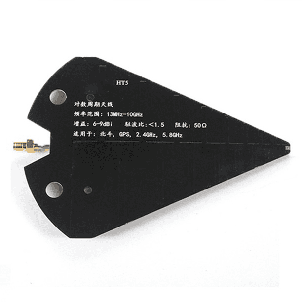 Antena Logarítmica Periódica Portátil HT5 de Banda de 1300 MHz A 10 GHz, Alta Ganancia de 6 A 9 DB, 50 Ω para Radar de Comunicación VHF, UHF y SHF