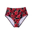 thumbnail image 4 of Douhoow Beach Swimwear High Waist Swim Shorts Women Floral Print Briefs Bikini Trunks Tankini, 4 of 9