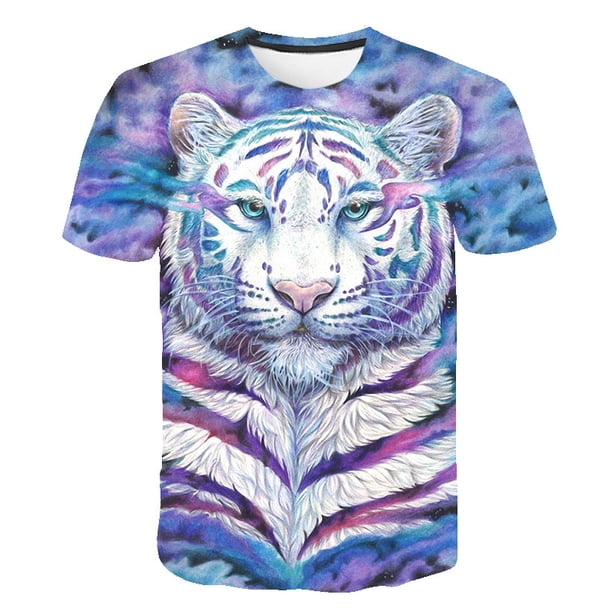 Camiseta de tigre para niños, camisetas geniales de animales para niños y niñas, camisetas de dibujos animados para niños y bebés, ropa 11T Gao Jinjia LED