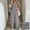 Gray, variant on ClodeEU Women's Crewneck Button Sleeveless Wide Leg Jumpsuit with Pockets,Casual Long Romper Army Green,Women's Plus L