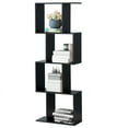 thumbnail image 3 of Canddidliike 2/3/4 Tiers Wooden S-Shaped Bookcase for Living Room Bedroom Office-4-Tier, Tall Bookshelf, Book Shelves for Living Room, Home Office, Bedroom, Balcony, 3 of 8