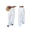 thumbnail image 3 of Womens Summer Solid Color Hollow Out Embroidery Casual Elastic Waist Long Pants Versatile Comfort White L, 3 of 9