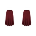 thumbnail image 2 of Minnieouse midi favorecedora en : plisada de diseño elegante y sexy negra Faldas Diseño favorecedor Claret XXXL Burdeos XXXL 2Conjunto, 2 of 6